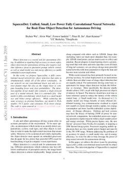SqueezeDet: Unified, Small, Low Power Fully Convolutional Neural
  Networks for Real-Time Object Detection for Autonomous Driving
