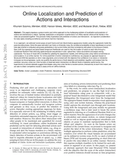 Online Localization and Prediction of Actions and Interactions