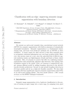 Classification With an Edge: Improving Semantic Image Segmentation with
  Boundary Detection