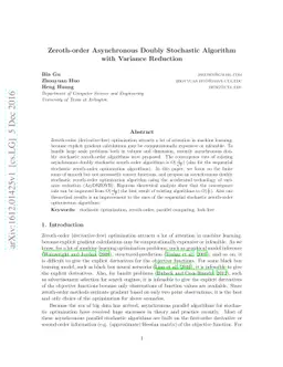 Zeroth-order Asynchronous Doubly Stochastic Algorithm with Variance
  Reduction