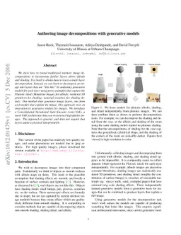 Authoring image decompositions with generative models