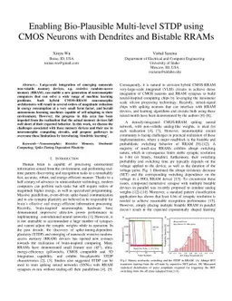 Enabling Bio-Plausible Multi-level STDP using CMOS Neurons with
  Dendrites and Bistable RRAMs