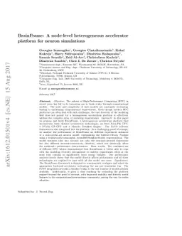 BrainFrame: A node-level heterogeneous accelerator platform for neuron
  simulations