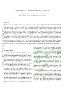 Superpixels: An Evaluation of the State-of-the-Art