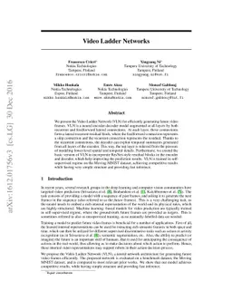 Video Ladder Networks