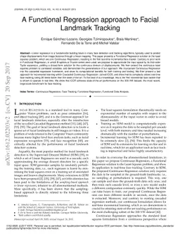 A Functional Regression approach to Facial Landmark Tracking