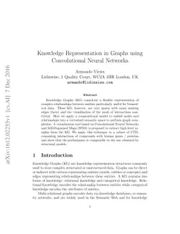 Knowledge Representation in Graphs using Convolutional Neural Networks
