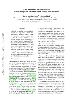 When is multitask learning effective? Semantic sequence prediction under
  varying data conditions