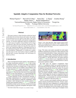 Spatially Adaptive Computation Time for Residual Networks