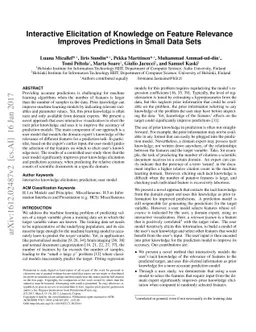 Interactive Elicitation of Knowledge on Feature Relevance Improves
  Predictions in Small Data Sets