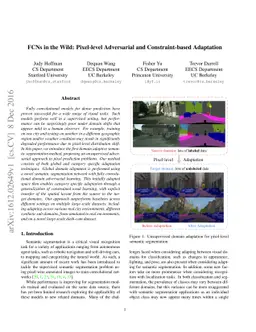 FCNs in the Wild: Pixel-level Adversarial and Constraint-based
  Adaptation