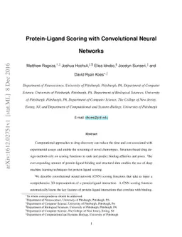 Protein-Ligand Scoring with Convolutional Neural Networks