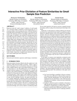 Interactive Prior Elicitation of Feature Similarities for Small Sample
  Size Prediction