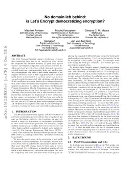 No domain left behind: is Let's Encrypt democratizing encryption?