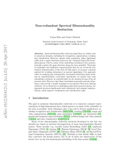 Non-Redundant Spectral Dimensionality Reduction