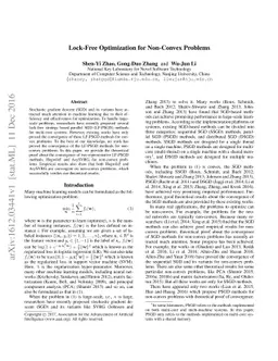 Lock-Free Optimization for Non-Convex Problems