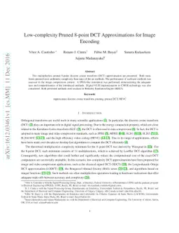 Low-complexity Pruned 8-point DCT Approximations for Image Encoding