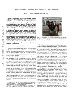 Reinforcement Learning With Temporal Logic Rewards