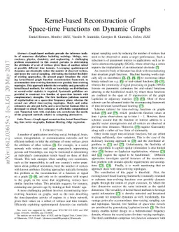 Kernel-based Reconstruction of Space-time Functions on Dynamic Graphs