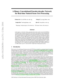 A Binary Convolutional Encoder-decoder Network for Real-time Natural
  Scene Text Processing