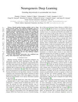 Neurogenesis Deep Learning