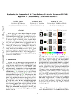 Explaining the Unexplained: A CLass-Enhanced Attentive Response (CLEAR)
  Approach to Understanding Deep Neural Networks