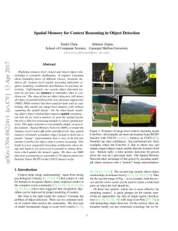 Spatial Memory for Context Reasoning in Object Detection
