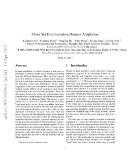 Close Yet Distinctive Domain Adaptation
