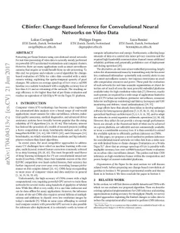 CBinfer: Change-Based Inference for Convolutional Neural Networks on
  Video Data