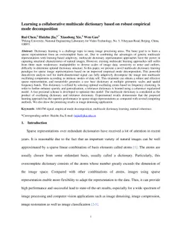 Learning a collaborative multiscale dictionary based on robust empirical
  mode decomposition