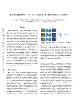 Harvesting Multiple Views for Marker-less 3D Human Pose Annotations