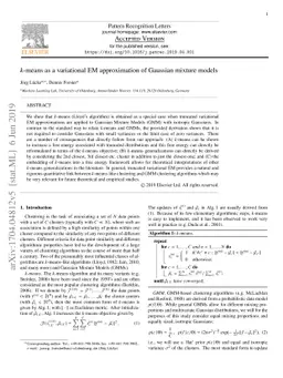 $k$-means as a variational EM approximation of Gaussian mixture models