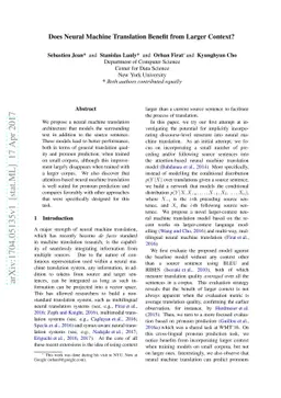 Does Neural Machine Translation Benefit from Larger Context?