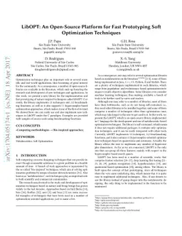 LibOPT: An Open-Source Platform for Fast Prototyping Soft Optimization
  Techniques