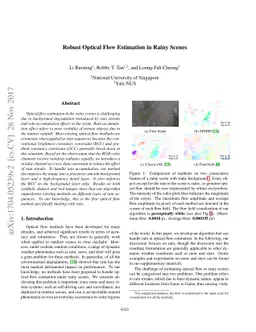 Robust Optical Flow Estimation in Rainy Scenes