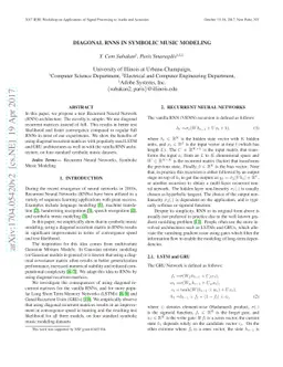 Diagonal RNNs in Symbolic Music Modeling