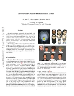 Unsupervised Creation of Parameterized Avatars