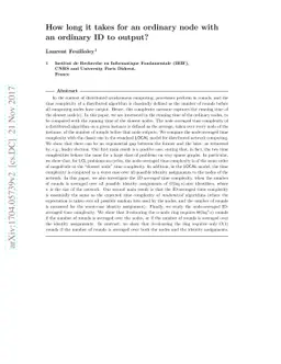 How Long It Takes for an Ordinary Node with an Ordinary ID to Output?