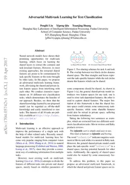 Adversarial Multi-task Learning for Text Classification