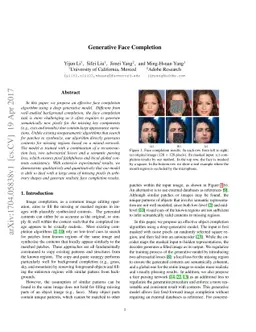 Generative Face Completion
