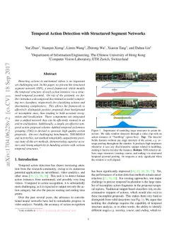 Temporal Action Detection with Structured Segment Networks