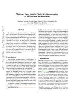 Multi-view Supervision for Single-view Reconstruction via Differentiable
  Ray Consistency