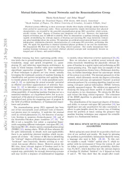 Mutual Information, Neural Networks and the Renormalization Group