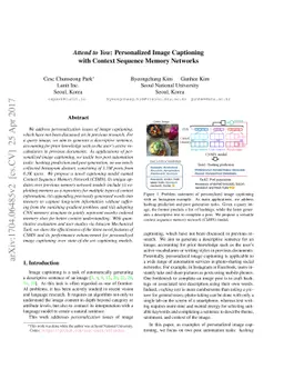 Attend to You: Personalized Image Captioning with Context Sequence
  Memory Networks