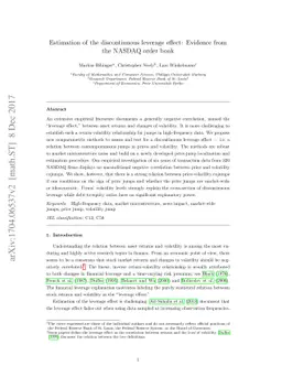 Estimation of the discontinuous leverage effect: Evidence from the
  NASDAQ order book