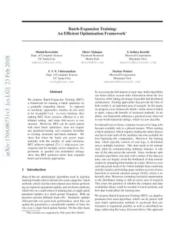 Batch-Expansion Training: An Efficient Optimization Framework