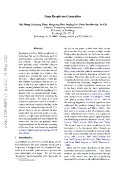 Deep Keyphrase Generation