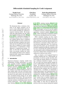 Differentiable Scheduled Sampling for Credit Assignment