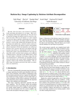 Skeleton Key: Image Captioning by Skeleton-Attribute Decomposition