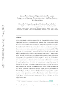 Group-based Sparse Representation for Image Compressive Sensing
  Reconstruction with Non-Convex Regularization